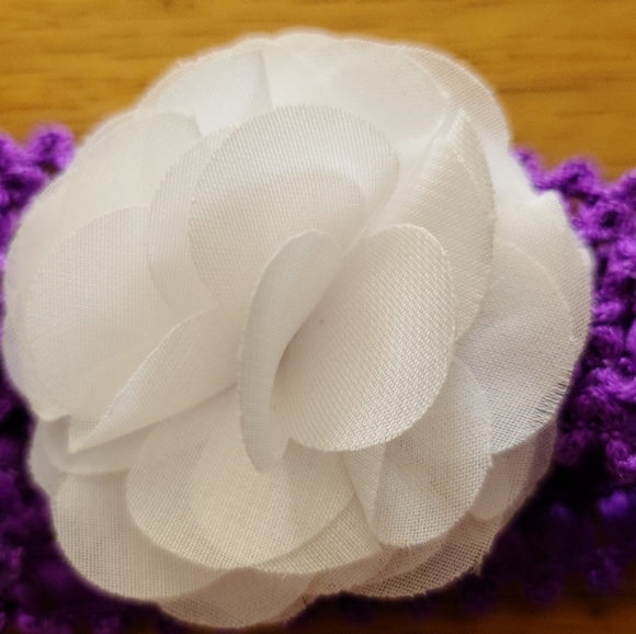 15 for $10 - Infant Girls Purple & White Flower Headband - Picture 3 of 3
